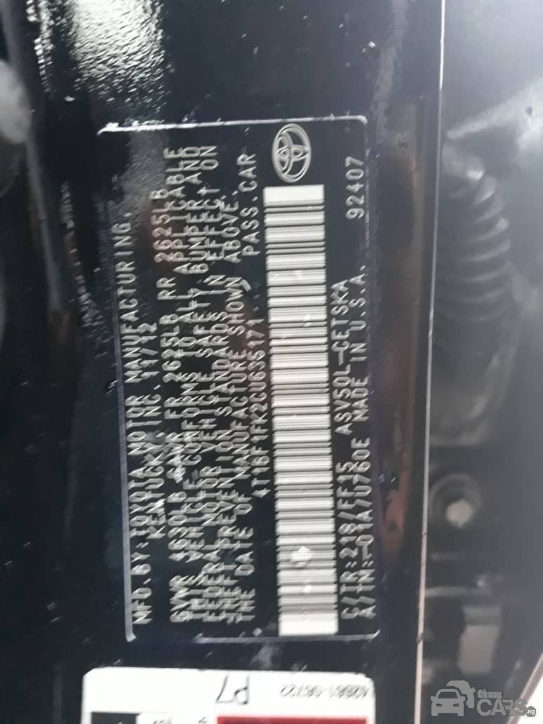 2012 Toyota Camry — Dashboard